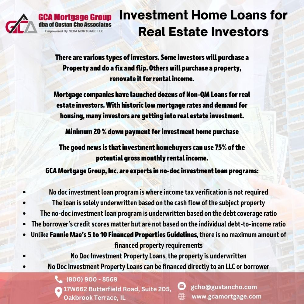 Investment Home Loans For Real Estate Investors